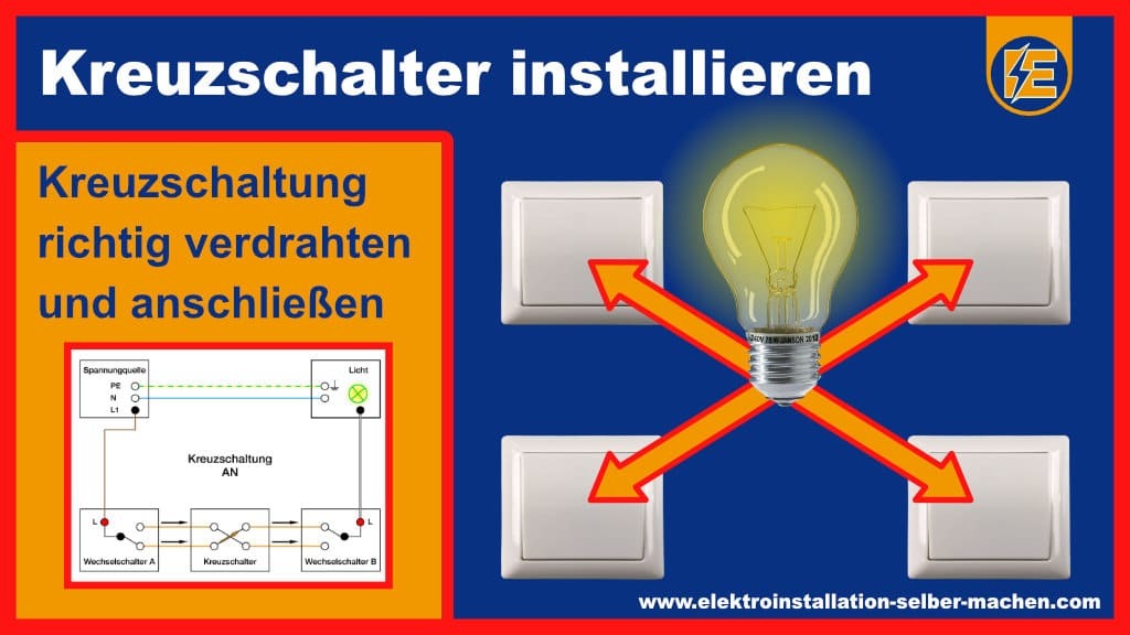 Kreuzschalter anschließen
